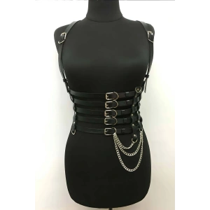 5 Sıralı Zincir Detaylı Şık Deri Kemer - Brf626