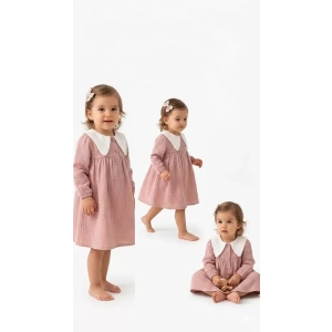 6-24 Ay Müslin Keten Pamuk Bebek Elbise
