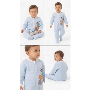 6/48 Ay Kapitoneli Nakışlı Bebek Uyku Tulumu