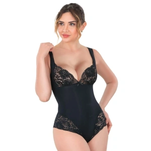 Arias Closet Siyah Mı Emay 2947 Dantelli Agraflı Body Korse