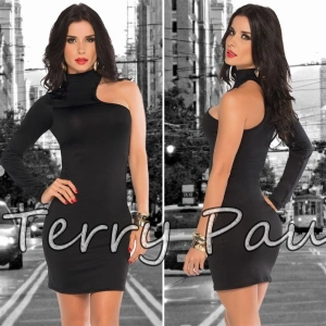 B101061 Asimetrik Mini Elbise