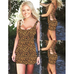 B101143 Özel Tasarım Sırt Dekolteli Mini Elbise