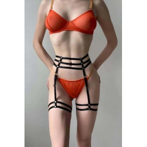 Bacak Ve Bel Bağlamalı Lastik Jartiyer - Brf1043