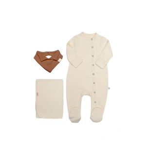 Bistyle Yenidoğan Tulum Battaniye Gentleman 13116 Ekru