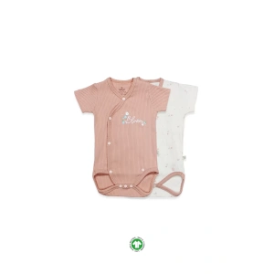 Bloom Rose 2li Yarım Kol Badi 17119 Ekru Gül Kurusu