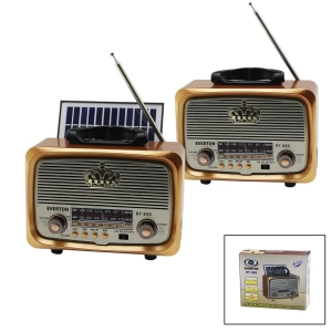 Bt Solar Panelli - Usb Şarjlı Bluetooth  İbreli  Fm Radyo Mp3 Usb - Tf Player 4v Out - 5v In Rt-849