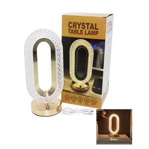 Büyük Oval 3 Renk Led Dokunmatik Usb Şarjlı Masa Lambası