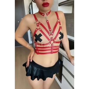 Deri İç Giyim Fantazi Deri Büstiyer - Brf511