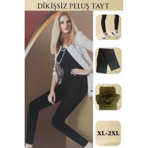 Dikişsiz Ayaksız Pelüş Tayt