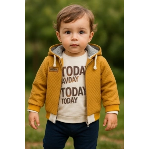 Erkek Bebek Today Baskılı Yağmurluk 3lü Takım