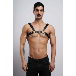 Erkek  Deri Fantazi Göğüs Harness - Brfm8