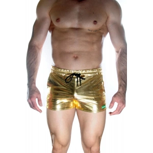 Erkek Gold Lame Short