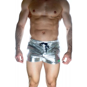 Erkek Gümüş Lame Short