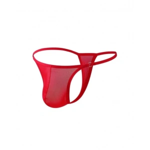 Erkek  Kırmızı Transparan Tanga İç Giyim