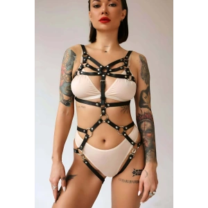 Fantezi Deri Iç Giyim Ve Kelepçe Takım - Brf724