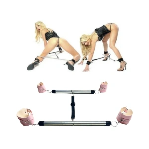 Fantezi Pembe Deri Seksi Borulu Yatak Kelepçesi