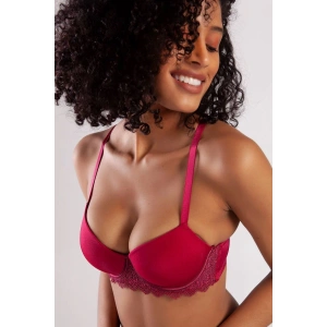 Garland Big Size Plunge Bra, Şarap Rengi Konforlu Ve Şık Sütyen