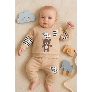 Gift For You Desenli 2li % 100 Pamuk Erkek Bebek Takımı