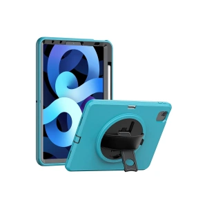 iPad 2022 10.9 (10.nesil) Kılıf Hand Strap Tablet Kılıfı - Turkuaz