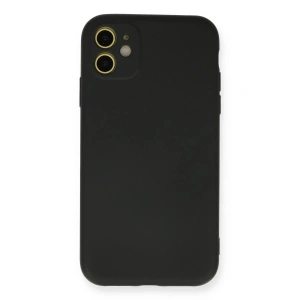 iPhone 11 Kılıf Nano içi Kadife Silikon - Siyah