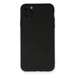 iPhone 11 Pro Max Kılıf Nano içi Kadife Silikon - Siyah
