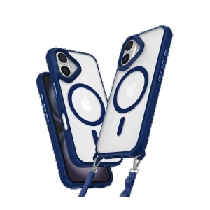 iPhone 16 Plus Kılıf Enka Magsafe Silikon Kılıf - Lacivert