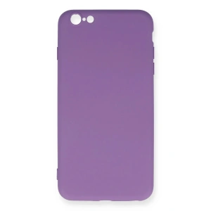 iPhone 6 Plus Kılıf Nano içi Kadife Silikon - Mor