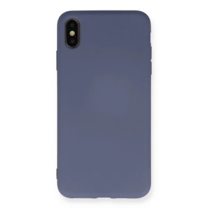 iPhone XS Max Kılıf Nano içi Kadife Silikon - Gri