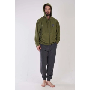 K304159 Polar Kapşonlu Düşük Omuz Erkek Pijama