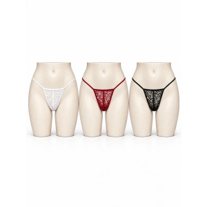 Kadın Premium Dantelli G-string 3’lü Külot Takımı