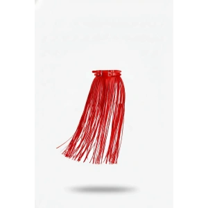 Kırmızı Etek Tokalı Suni Deri Etek Uzun Şeritli - Brf1090