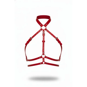 Kırmızı Kadın Kemer Deri Vücut Aksesuarı Tokalı - Brf119