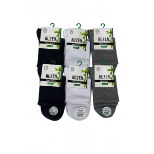 Kuzen Dikişsiz Yarım Konç Bambu Erkek Çorap 6 Adet