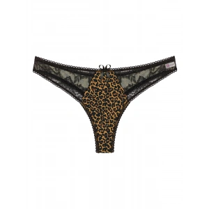 Leopar Desenli Dantelli Fantezi G String Külot