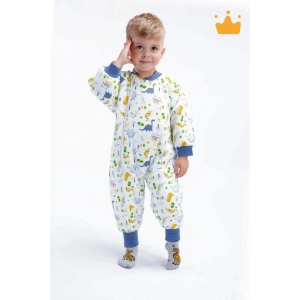 Mavi Dinozor Desenli Çocuk Uyku Tulumu