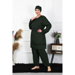 Moda Büyük Beden Tesettür Mayo Haki