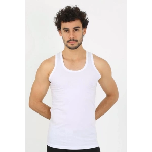 Moda Erkek Beyaz Ribana Atlet