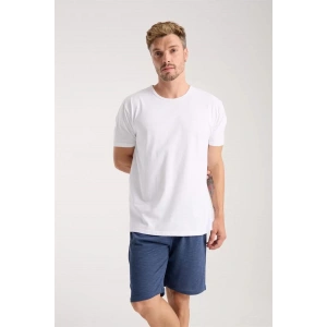 Moda Erkek Cepli Pamuk Penye Şort Lacivert