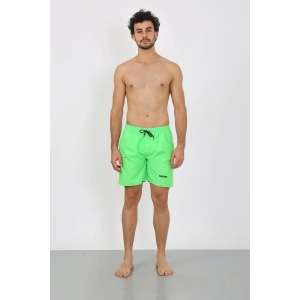 Moda Erkek Fermuar Cepli Deniz Şortu Fıstık Yeşil