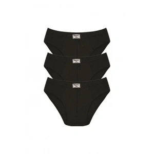 Moda Erkek Pamuk 3lü Siyah Slip