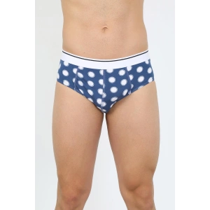 Moda Erkek Pamuk Desenli Likralı Slip Lacivert