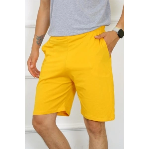 Moda Erkek Pamuk Sarı Şort