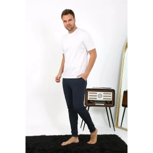 Moda Erkek Pamuk Tek Alt Pijama Lacivert