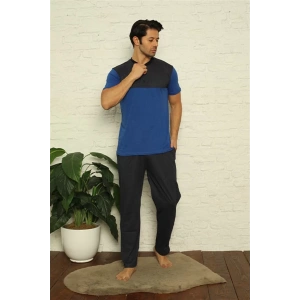 Moda Erkek Saks 3lü Pijama Takım