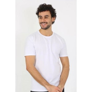 Moda Erkek Sıfır Yaka Beyaz Penye Atlet