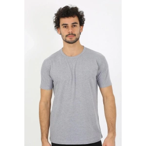 Moda Erkek Sıfır Yaka Gri Penye Atlet