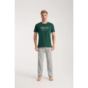Moda Erkek Yeşil Kısa Kol Pijama Takımı