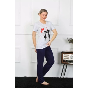 Moda Kadın Kısa Kol Penye Pİjama Takımı
