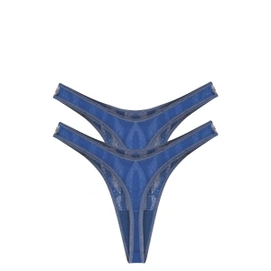 Moda Kadın Lacivert Payet Detaylı 2li Tanga Slip