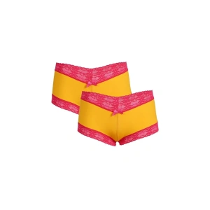 Moda Kadın Pamuklu 2li Boxer Sarı